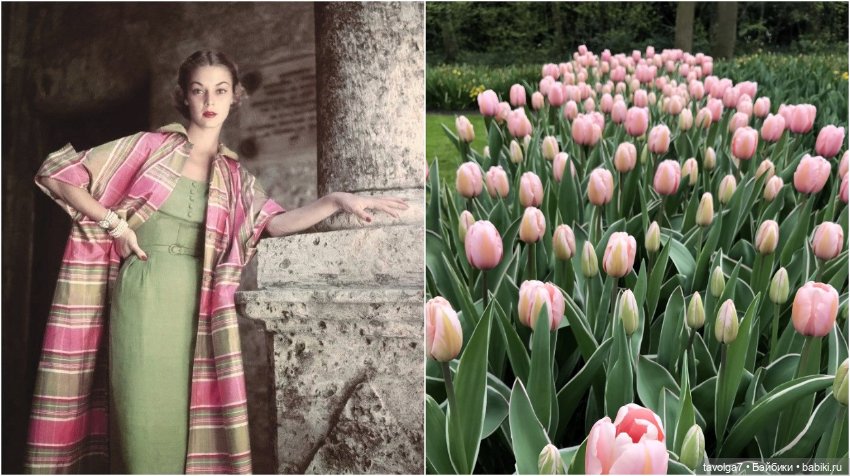 Весенние пальто 1950х и 1960х и тюльпаны (фото 4)