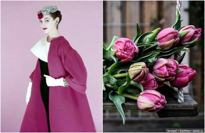 Весенние пальто 1950х и 1960х и тюльпаны (фото 5)
