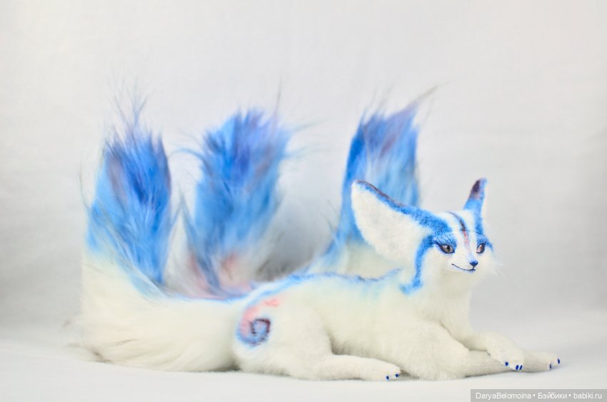 Еще одна кицунэ — Игрушки в смешанной технике (мех и глина): Арт (фото 7)