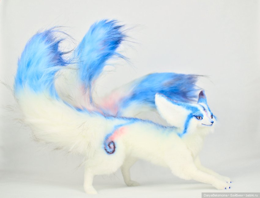 Еще одна кицунэ — Игрушки в смешанной технике (мех и глина): Арт (фото 4)