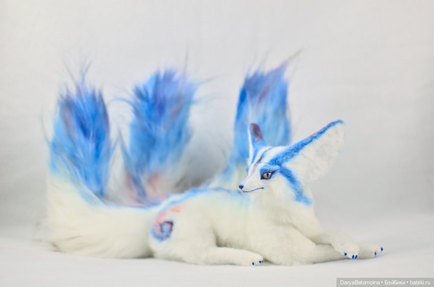 Еще одна кицунэ — Игрушки в смешанной технике (мех и глина): Арт (фото 8)