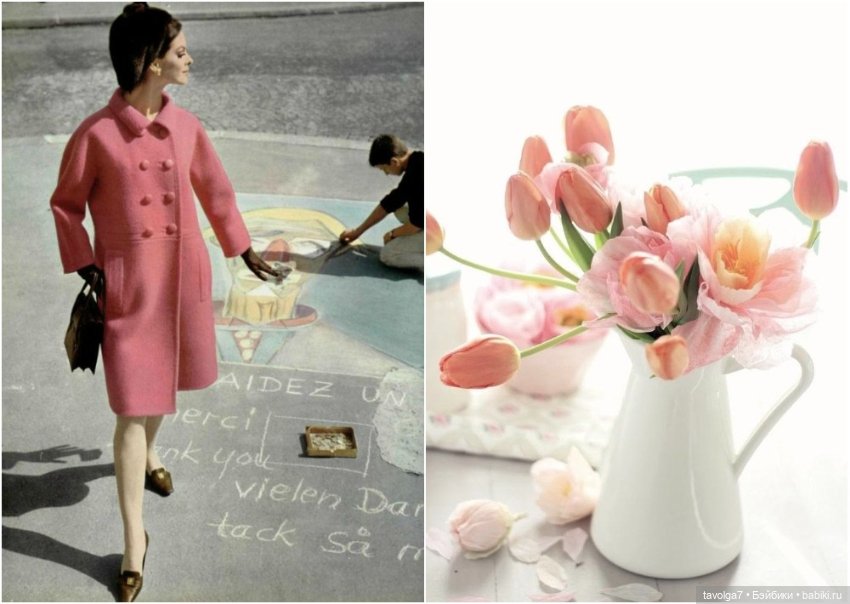 Весенние пальто 1950х и 1960х и тюльпаны