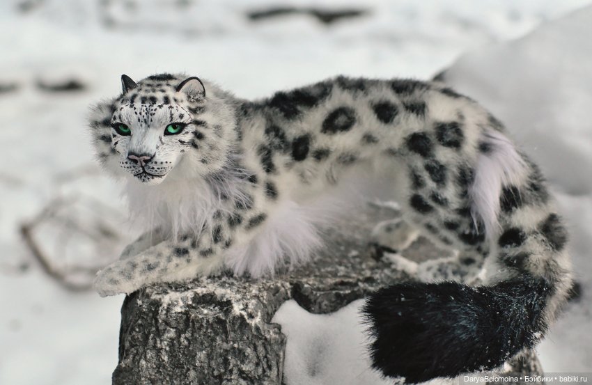 Снежный барс — Игрушки в смешанной технике (мех и глина): Арт (фото 8)