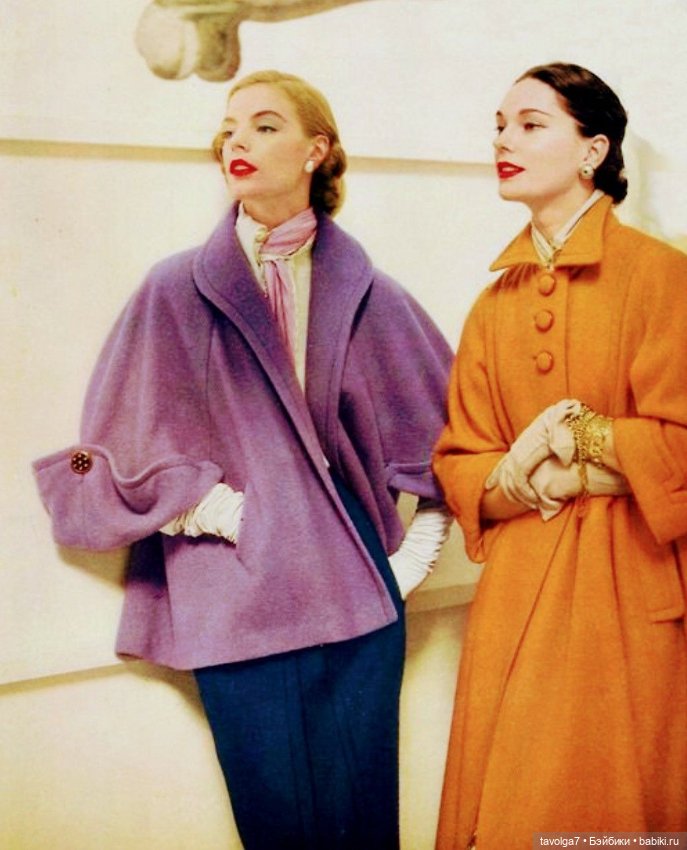 Весенние пальто 1950х и 1960х и тюльпаны