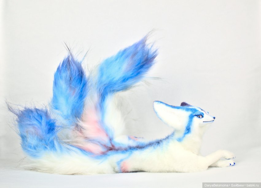 Еще одна кицунэ — Игрушки в смешанной технике (мех и глина): Арт (фото 2)