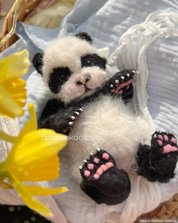 Панда Марфа 💞 — Игрушки в смешанной технике (мех и глина): Арт (фото 2)