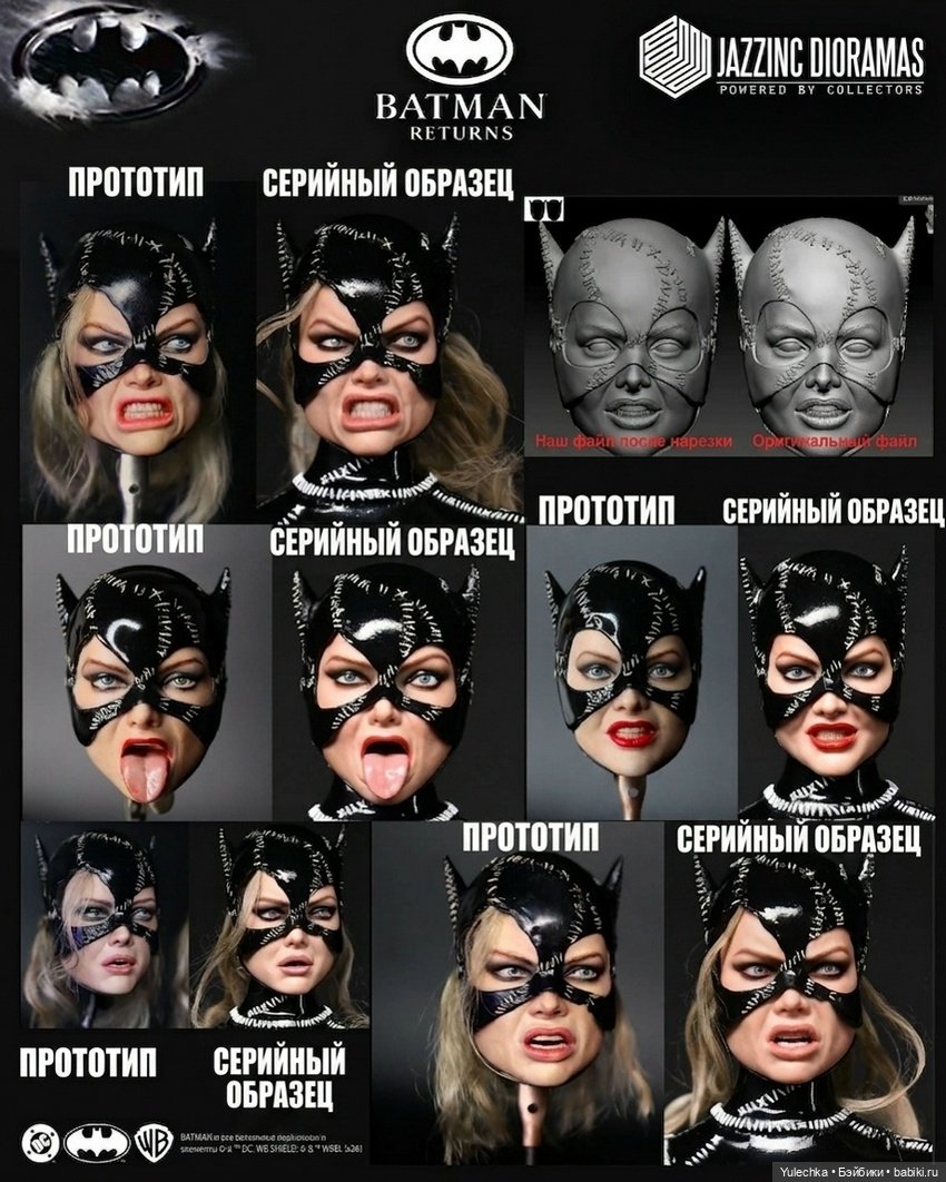 Женщина-кошка от JazzInc Dioramas: сравнение прототипа и серии