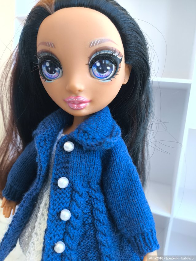 Пальто спицами для куклы Rainbow 🌈 (фото 4)