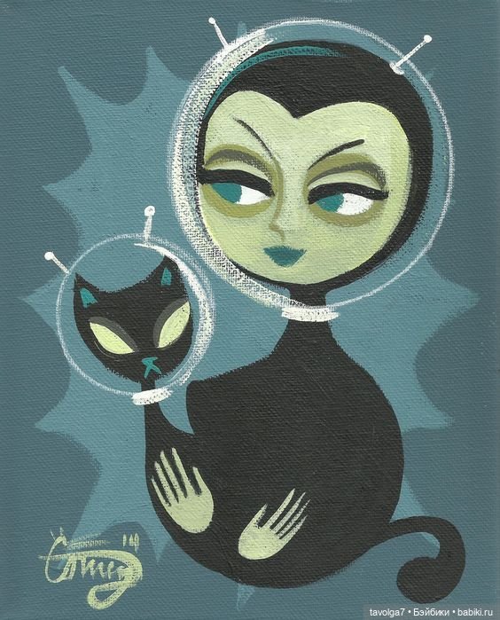 Ретро-футуристические космические Коты