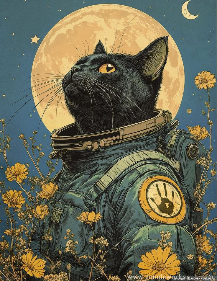 Ретро-футуристические космические Коты