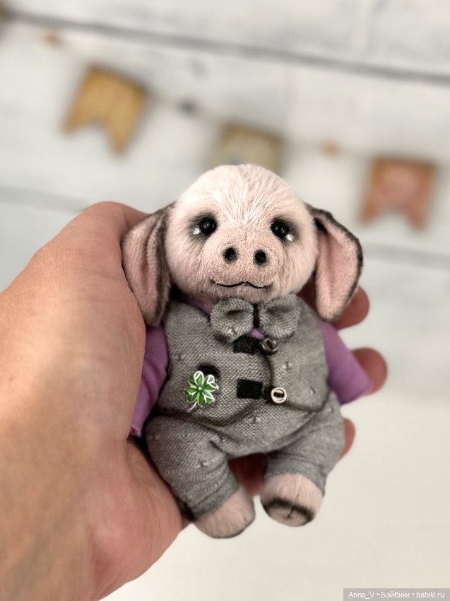 Тедди свин Брюс — Авторские мишки Тедди и друзья: фото