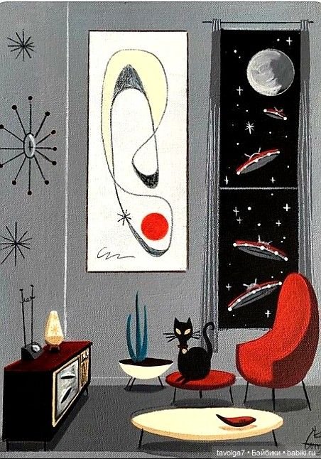Ретро-футуристические космические Коты (фото 7)