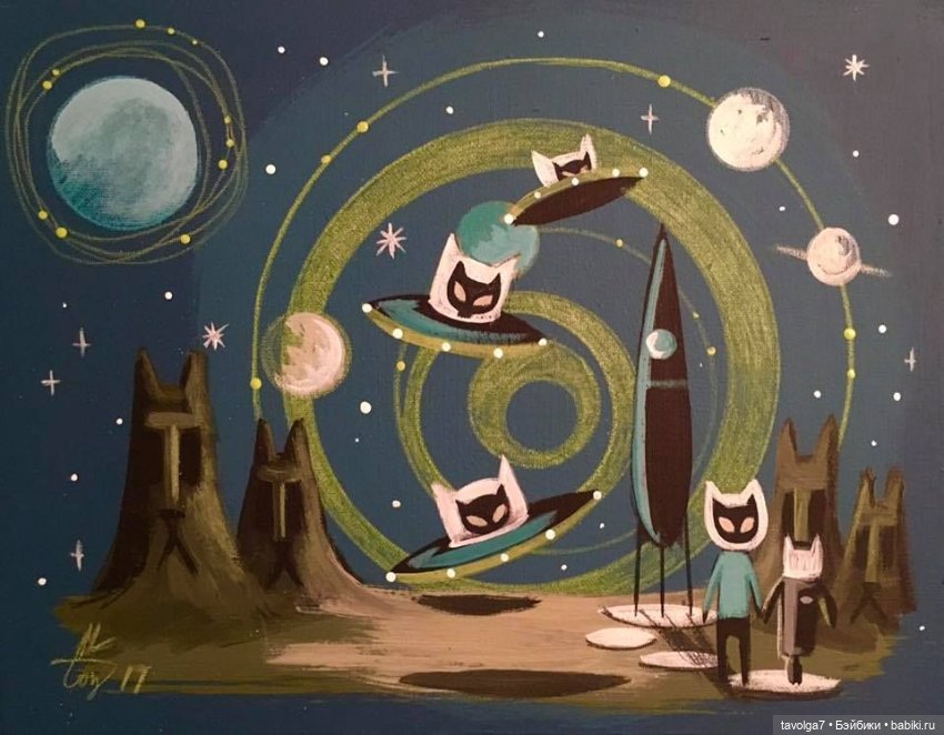 Ретро-футуристические космические Коты (фото 9)