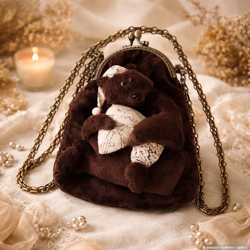 Мишка и сумка — Авторские мишки Тедди и друзья: фото (фото 4)