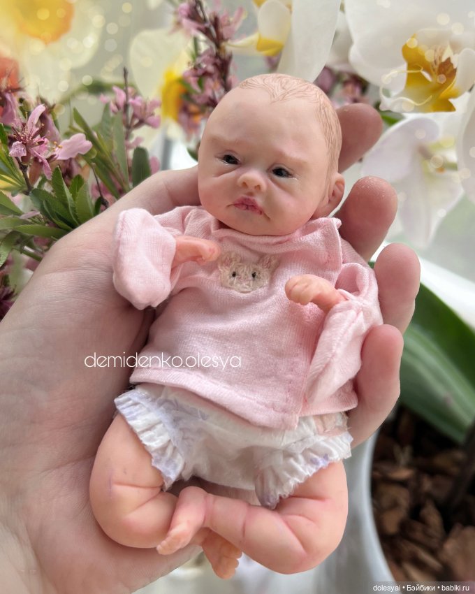 Миниатюрная кукла младенец Дашенька🌷 (фото 2)