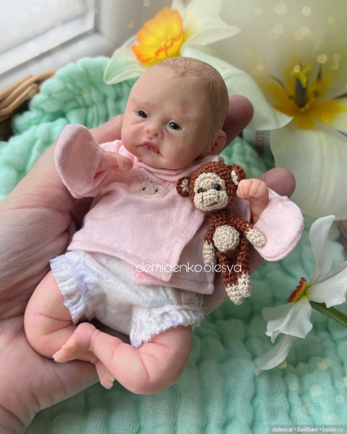 Миниатюрная кукла младенец Дашенька🌷