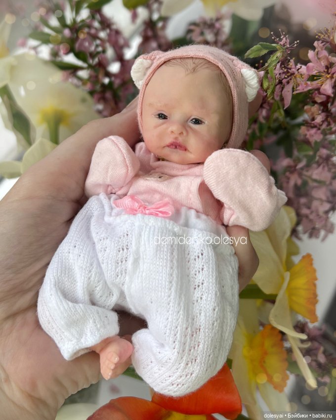 Миниатюрная кукла младенец Дашенька🌷 (фото 3)