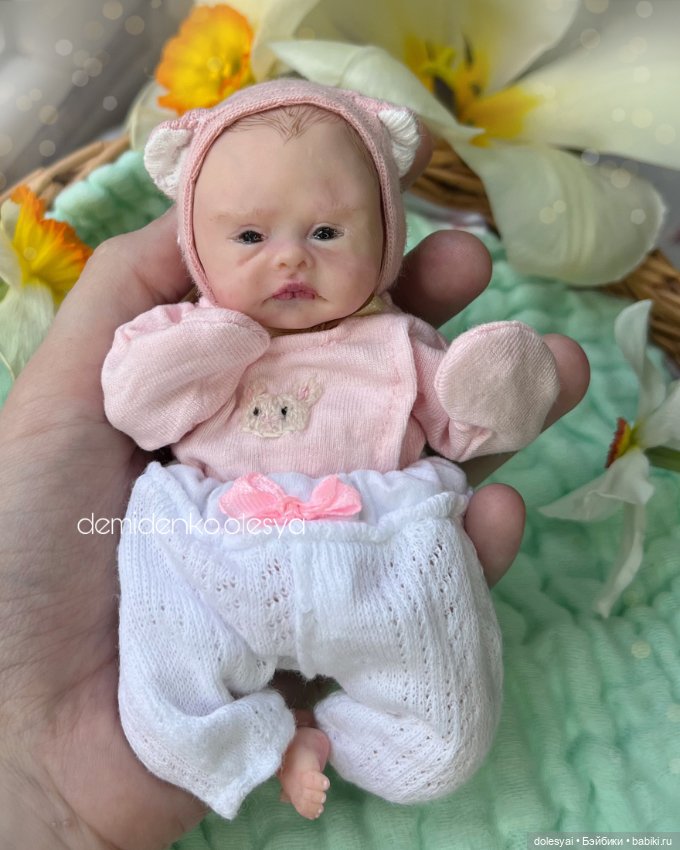 Миниатюрная кукла младенец Дашенька🌷 (фото 5)