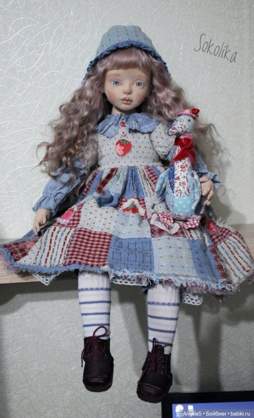 Девочка с гусиком — Авторские текстильные куклы: Вальдорфские (фото 5)