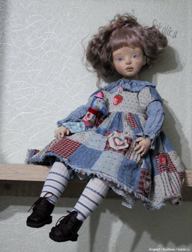 Девочка с гусиком — Авторские текстильные куклы: Вальдорфские