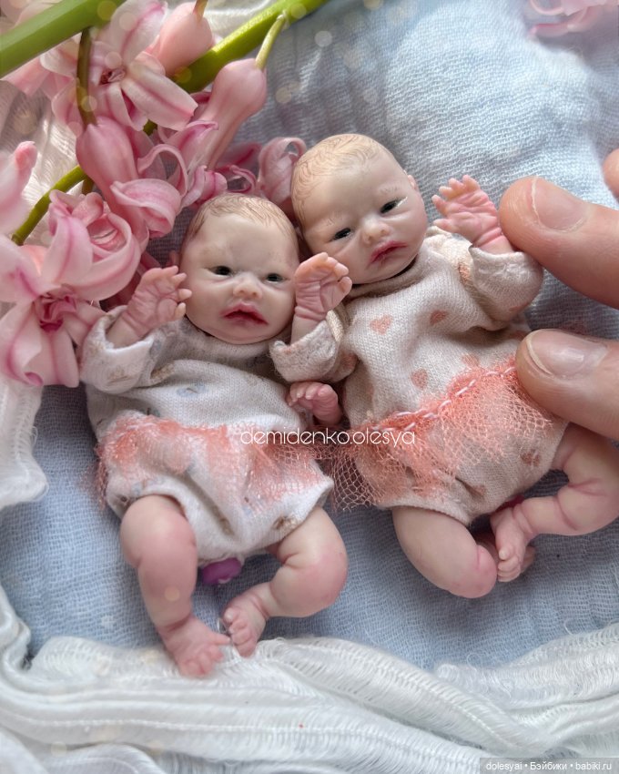 Миниатюрная кукла младенец Алёна. Мини реборн (фото 5)