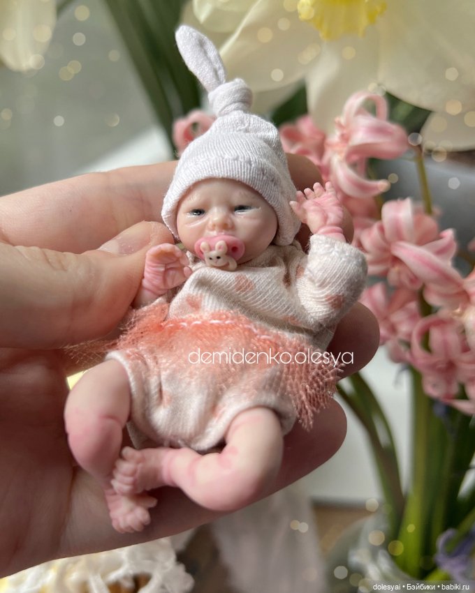 Миниатюрная кукла младенец Алёна. Мини реборн (фото 2)