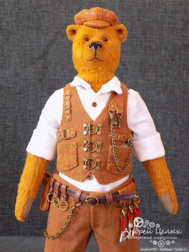 Мишка Тедди Эдгар - Стимпанк Механик (фото 4)