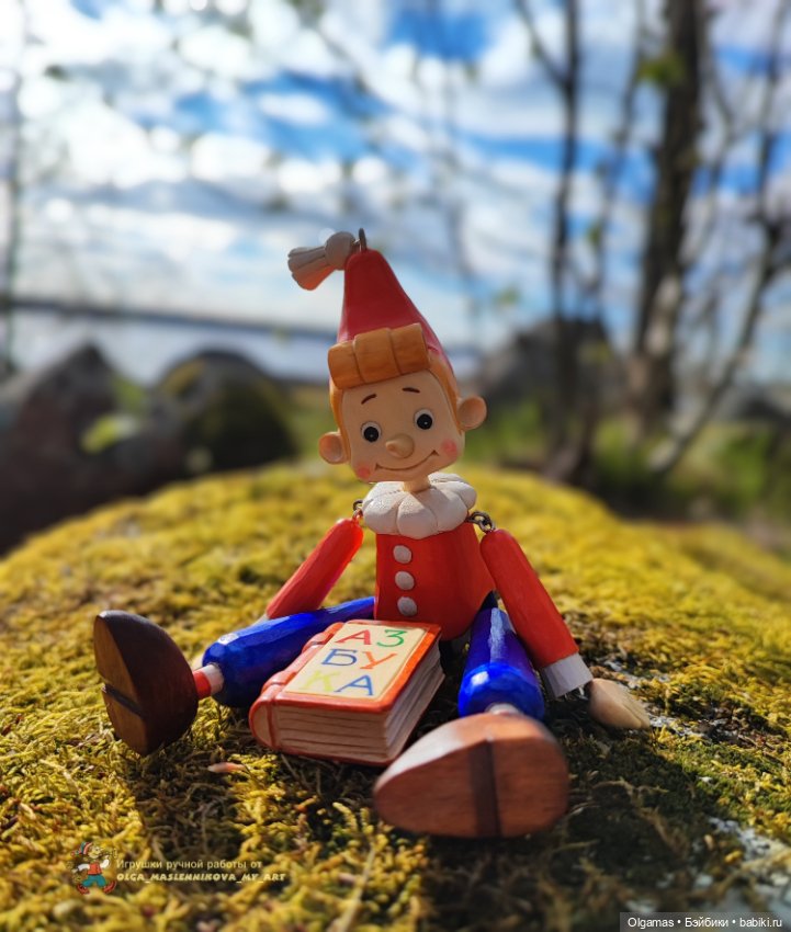 Буратинка💗 марионетка — Авторские игрушки из дерева: резьба (фото 10)
