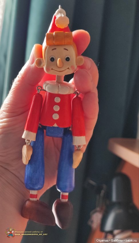 Буратинка💗 марионетка — Авторские игрушки из дерева: резьба (фото 7)