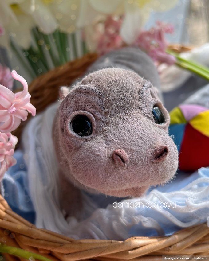 Бегемотик Гектор 🌸🩶🦛 — Реалистичные игрушки и звери (Натюр): собаки (фото 5)