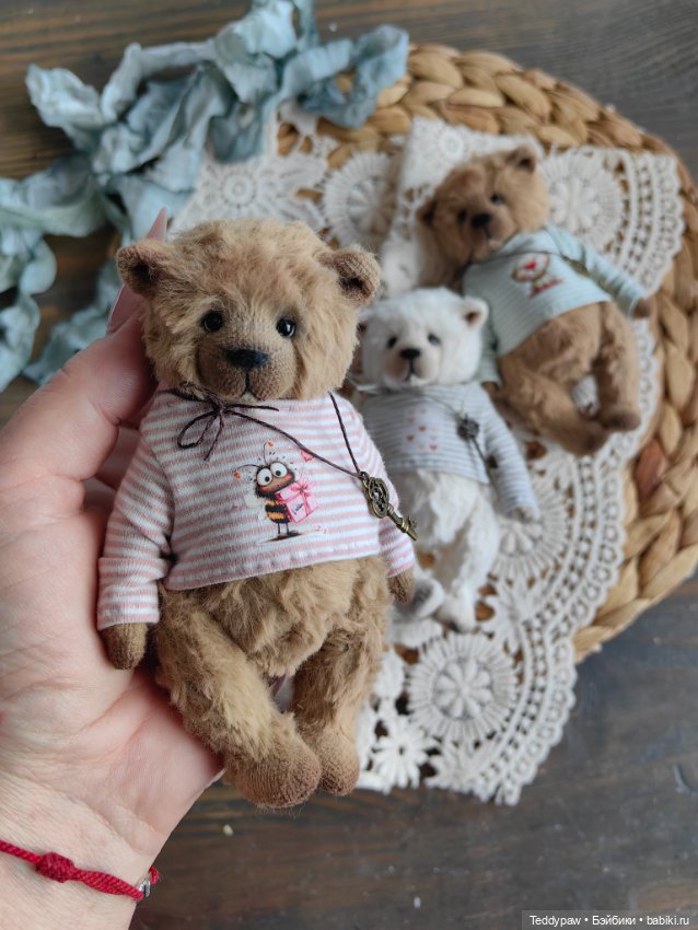 Конфетная мишка🐻🤍 — Авторские мишки Тедди и друзья: фото (фото 4)