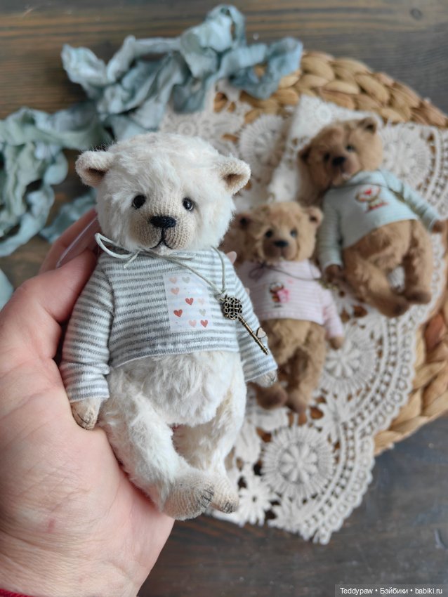 Конфетная мишка🐻🤍 — Авторские мишки Тедди и друзья: фото (фото 6)