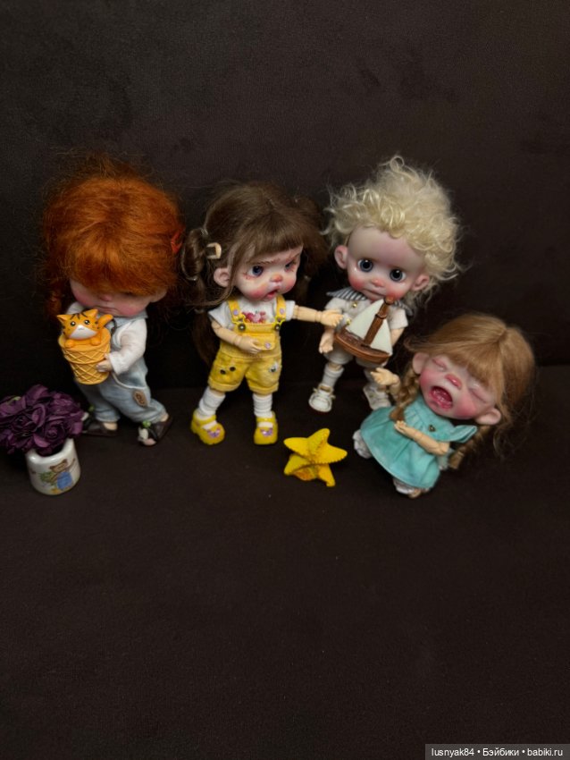 Теперь их 4: 👧👧👧+👦 — Куклы и тела Obitsu 11 (Ob11): гибриды (фото 2)