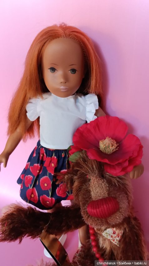 Яркий цветочек моей коллекции🌺 Sasha “no nose” Gotz от Sasha doll Morgenthaler