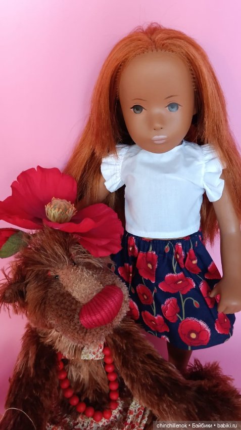 Яркий цветочек моей коллекции🌺 Sasha “no nose” Gotz от Sasha doll Morgenthaler
