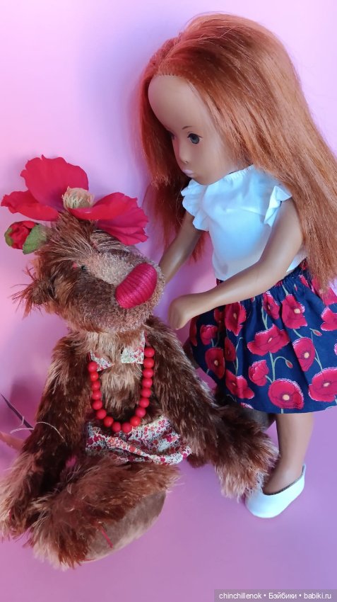 Яркий цветочек моей коллекции🌺 Sasha “no nose” Gotz от Sasha doll Morgenthaler
