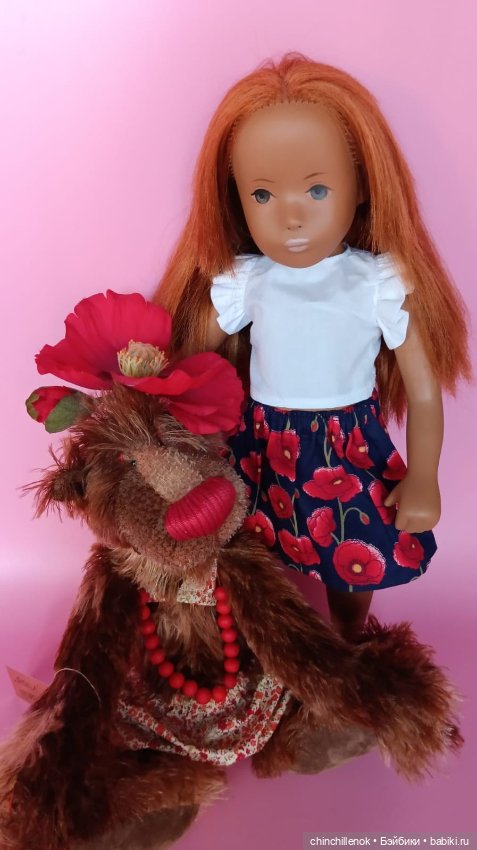 Яркий цветочек моей коллекции🌺 Sasha “no nose” Gotz от Sasha doll Morgenthaler
