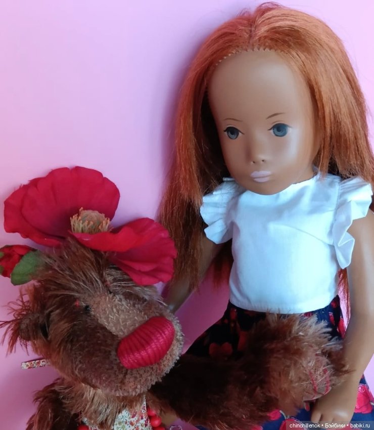 Яркий цветочек моей коллекции🌺 Sasha “no nose” Gotz от Sasha doll Morgenthaler