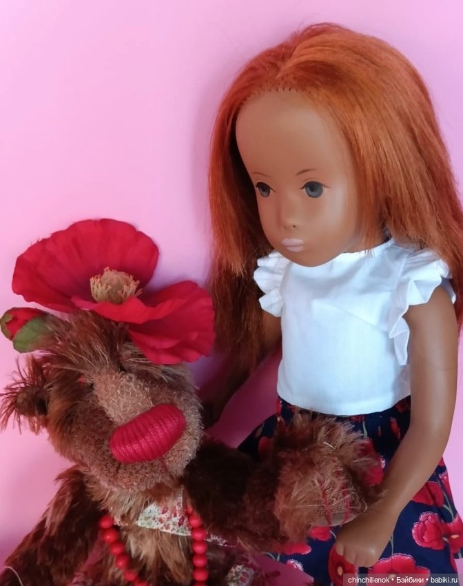 Яркий цветочек моей коллекции🌺 Sasha “no nose” Gotz от Sasha doll Morgenthaler