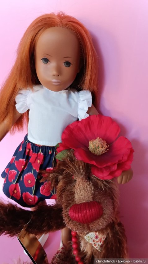 Яркий цветочек моей коллекции🌺 Sasha “no nose” Gotz от Sasha doll Morgenthaler