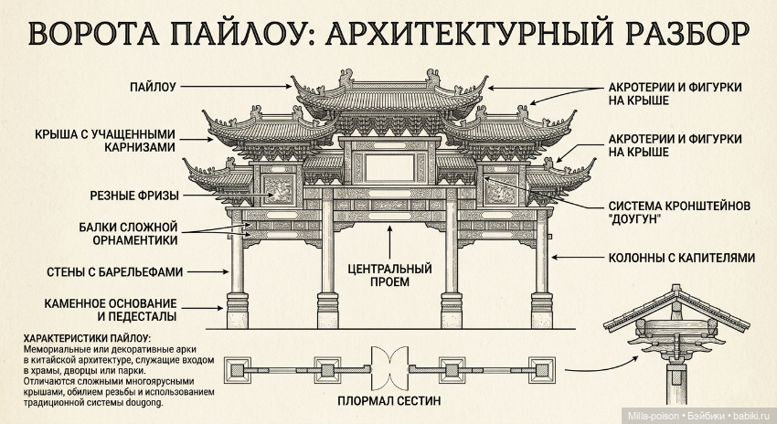 Портал сквозь эпохи: Архитектурный код китайских ворот Пайлоу