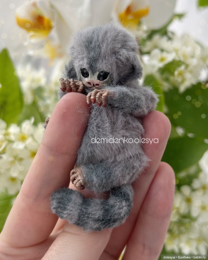 Миниатюрная обезьянка игрунка Рокси 🩶✨ (фото 4)