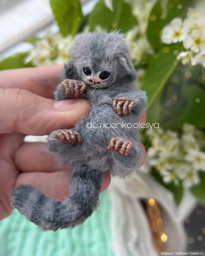 Миниатюрная обезьянка игрунка Рокси 🩶✨ (фото 2)