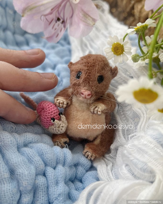 Полевой мышонок Лёля 🐭🩷 — Авторские мишки Тедди и друзья: фото (фото 9)