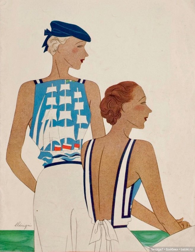 Спортивные летние образы 1930х