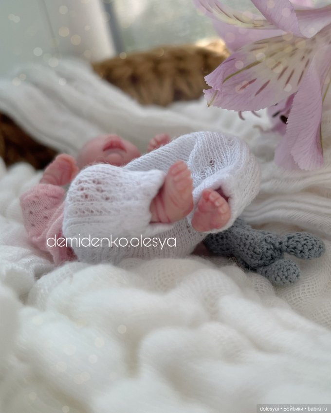 Миниатюрная кукла младенец Таисия. Миниреборн из полимерной глины (фото 4)