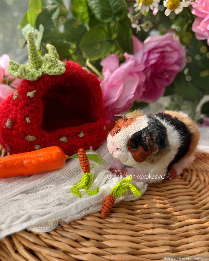 Морская свинка Микки 🐹 Миниатюра в смешанной технике