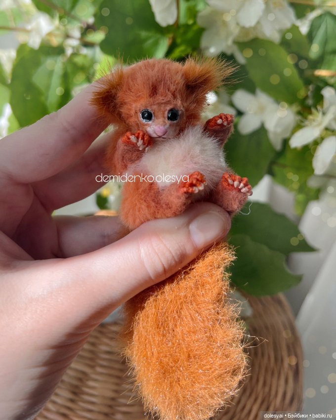 Белочка Рая 🐿️ — Игрушки в смешанной технике (мех и глина): Арт (фото 3)
