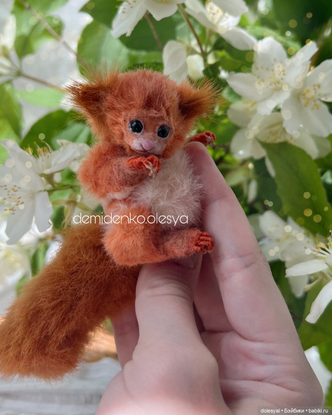 Белочка Рая 🐿️ — Игрушки в смешанной технике (мех и глина): Арт (фото 2)