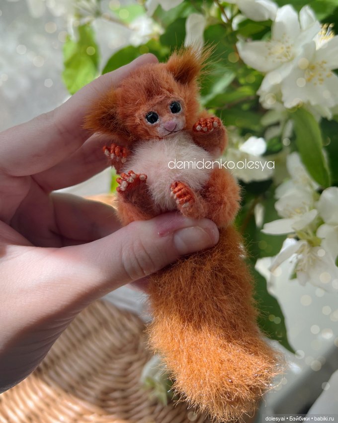 Белочка Рая 🐿️ — Игрушки в смешанной технике (мех и глина): Арт (фото 5)